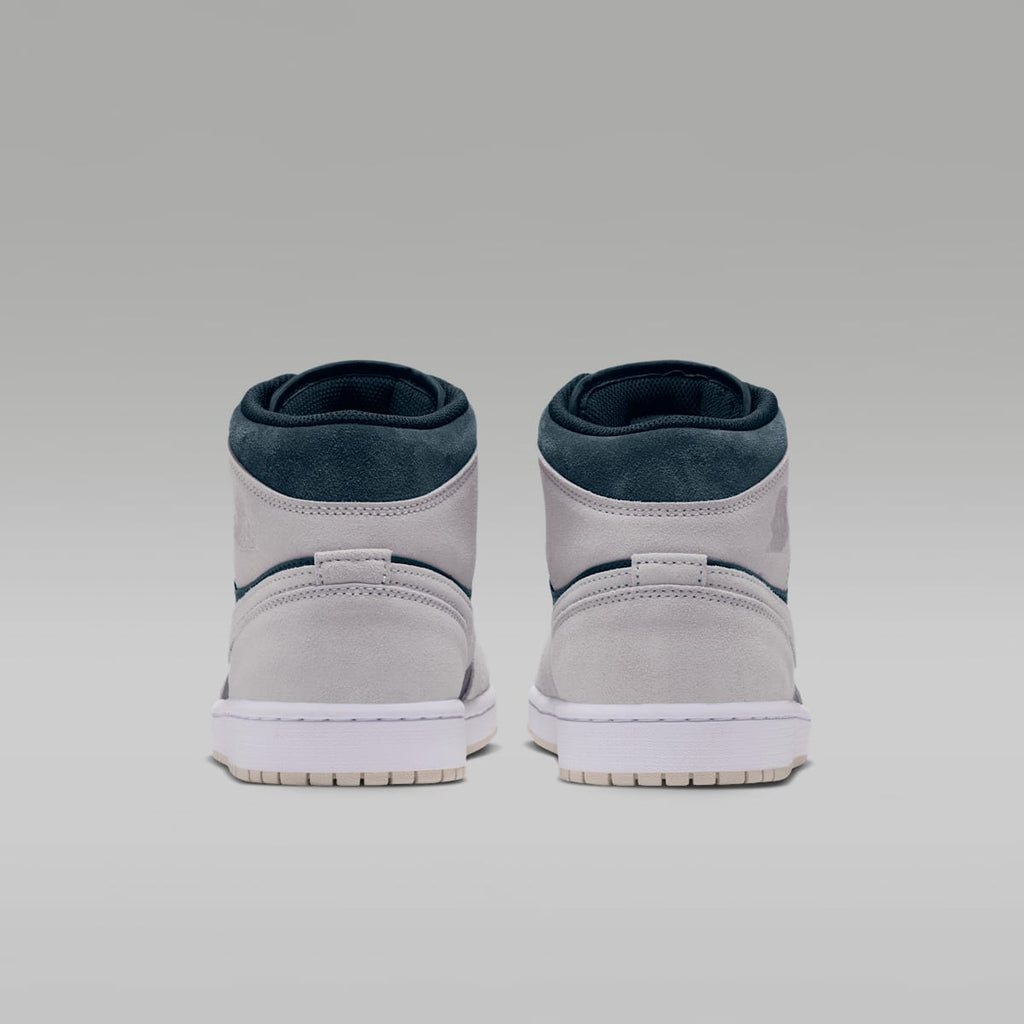Air Jordan 1 Mid Men's Shoes - Light Orewood Brown/Midnight Spruce/White/Pale Ivory - Image 6