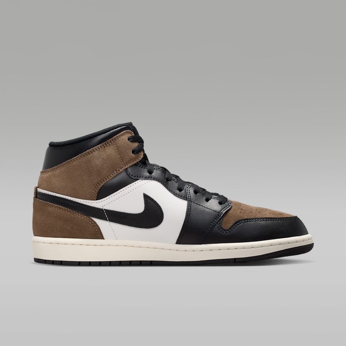 Air Jordan 1 Mid Men's Shoes - Black/Palomino/University Red/Phantom - Image 3