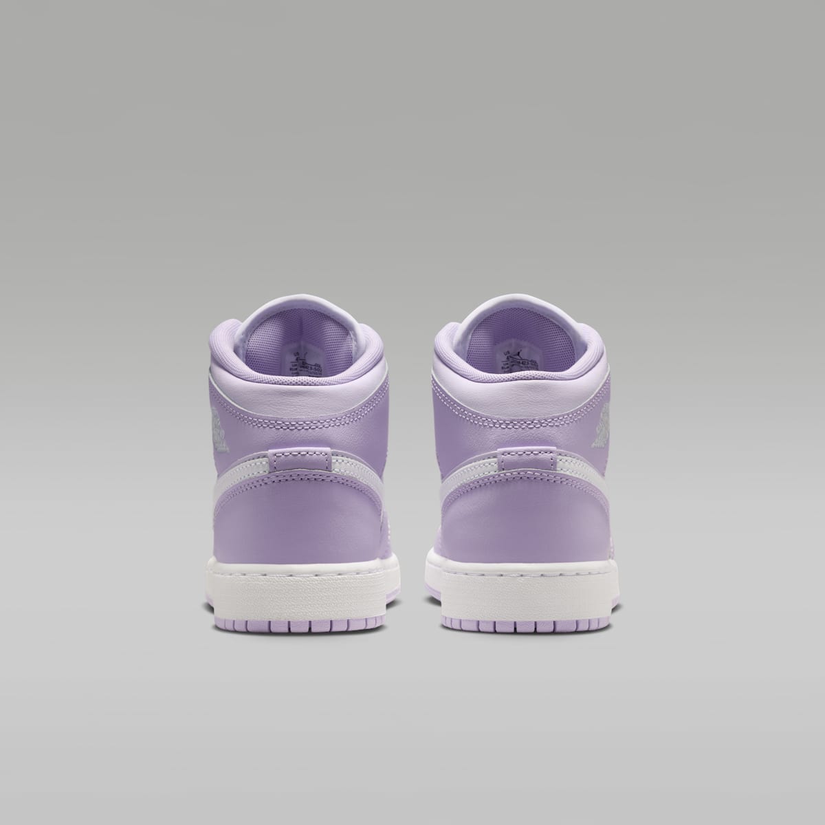 Air Jordan 1 Mid Big Kids' Shoes - Violet Mist/Barely Grape/White - Image 6