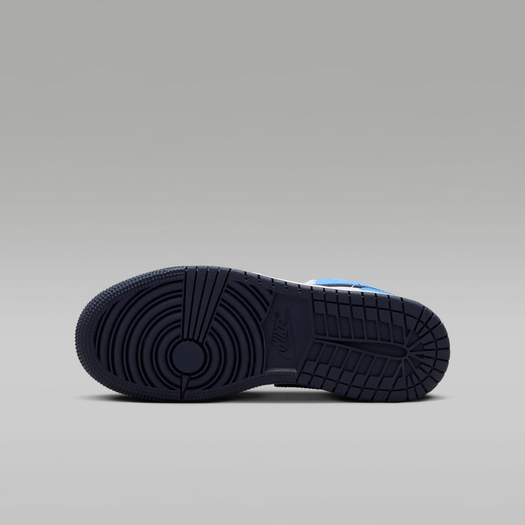 Air Jordan 1 Mid Big Kids' Shoes - University Blue/White/Sail/Midnight Navy - Image 2