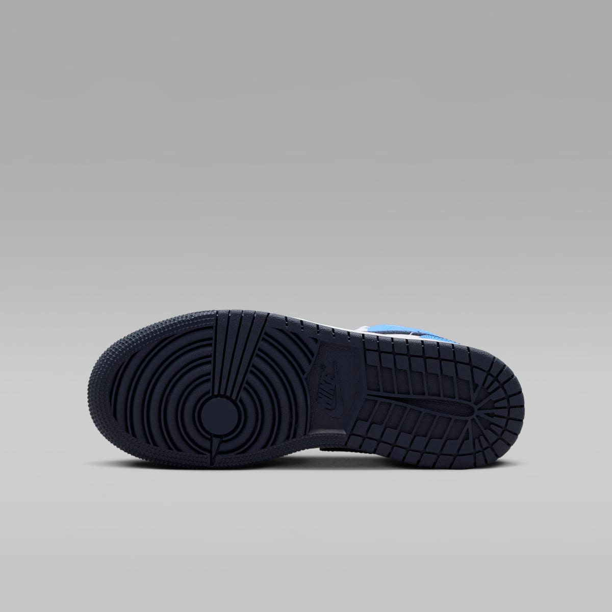 Air Jordan 1 Mid Big Kids' Shoes - University Blue/White/Sail/Midnight Navy - Image 2