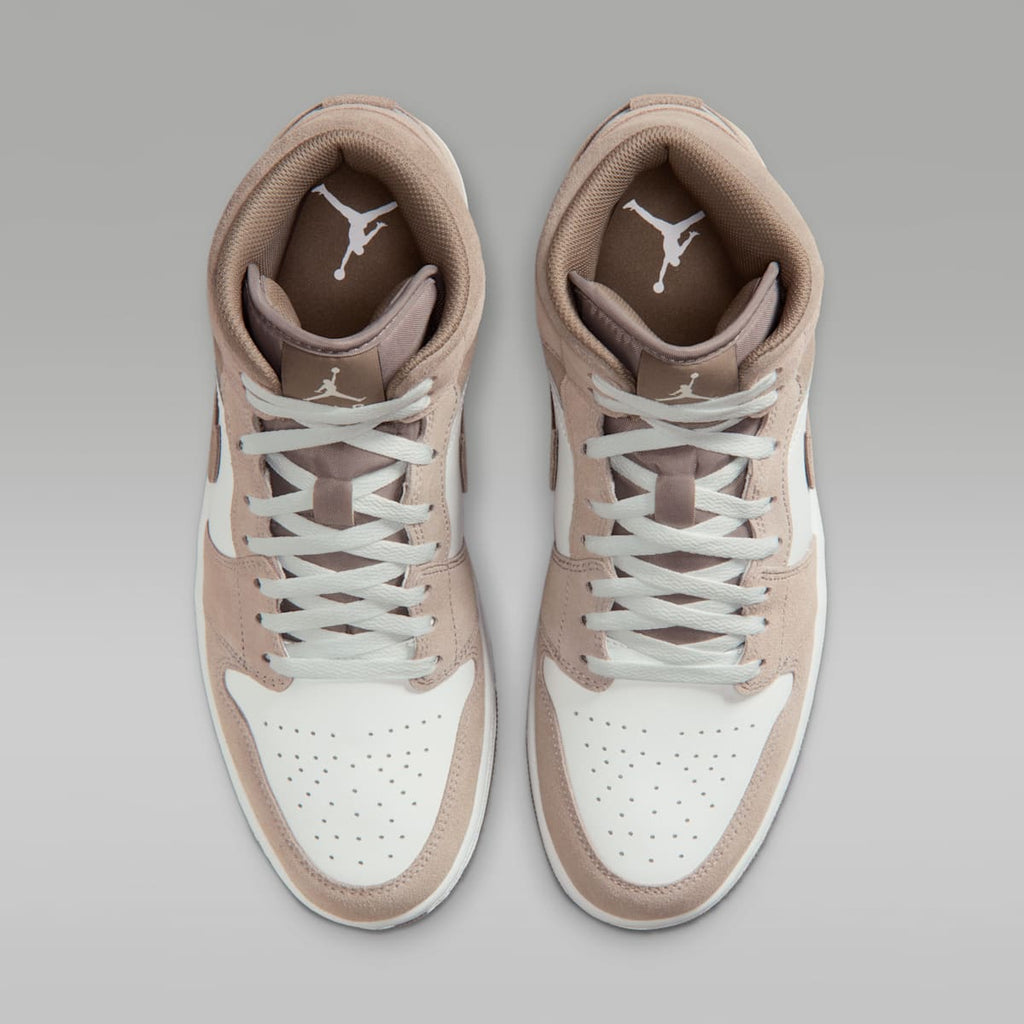 Air Jordan 1 Mid Men's Shoes - Enigma Stone/Summit White/Olive Grey - Image 4
