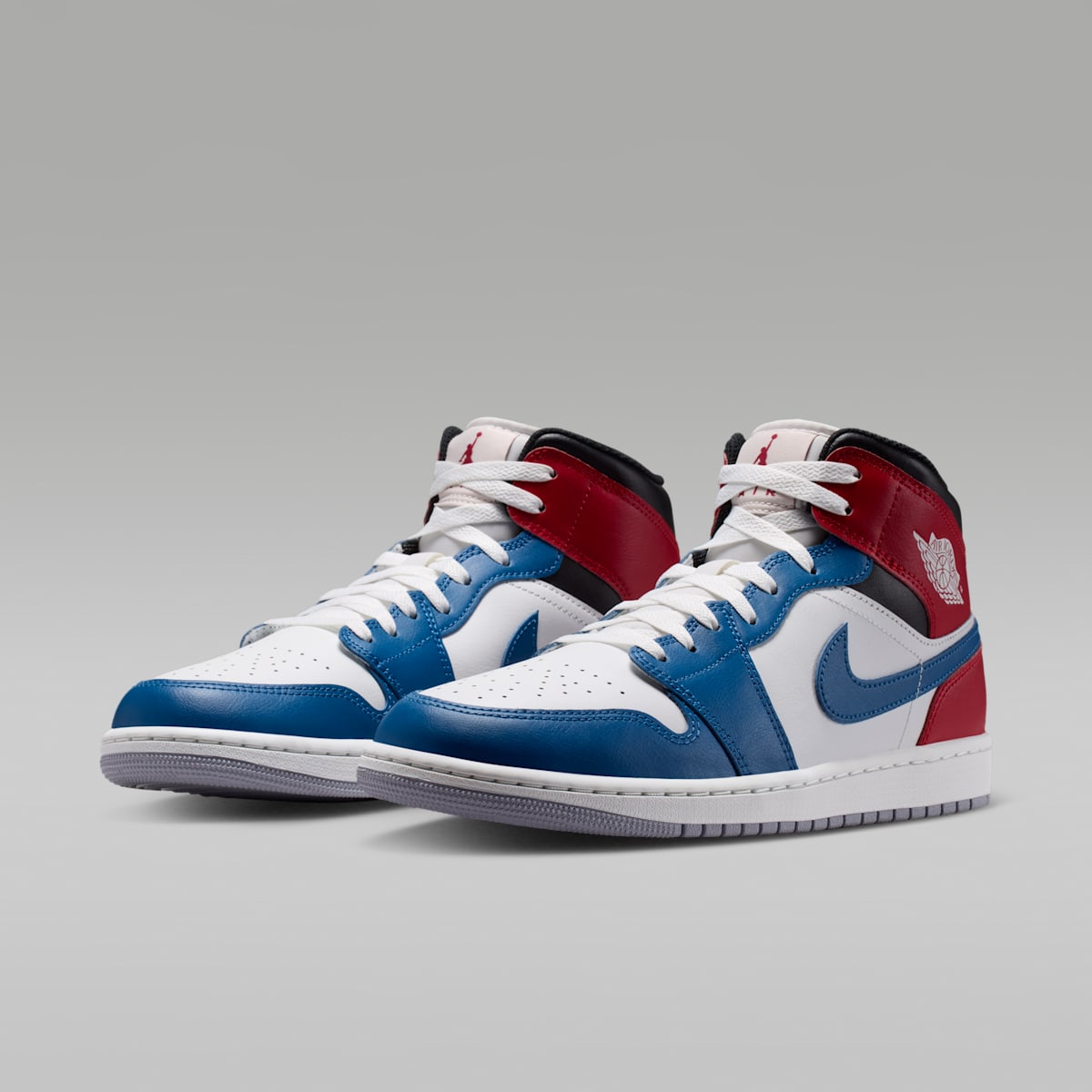 Air Jordan 1 Mid Men's Shoes - True Blue/Varsity Red/Black/Summit White - Image 5