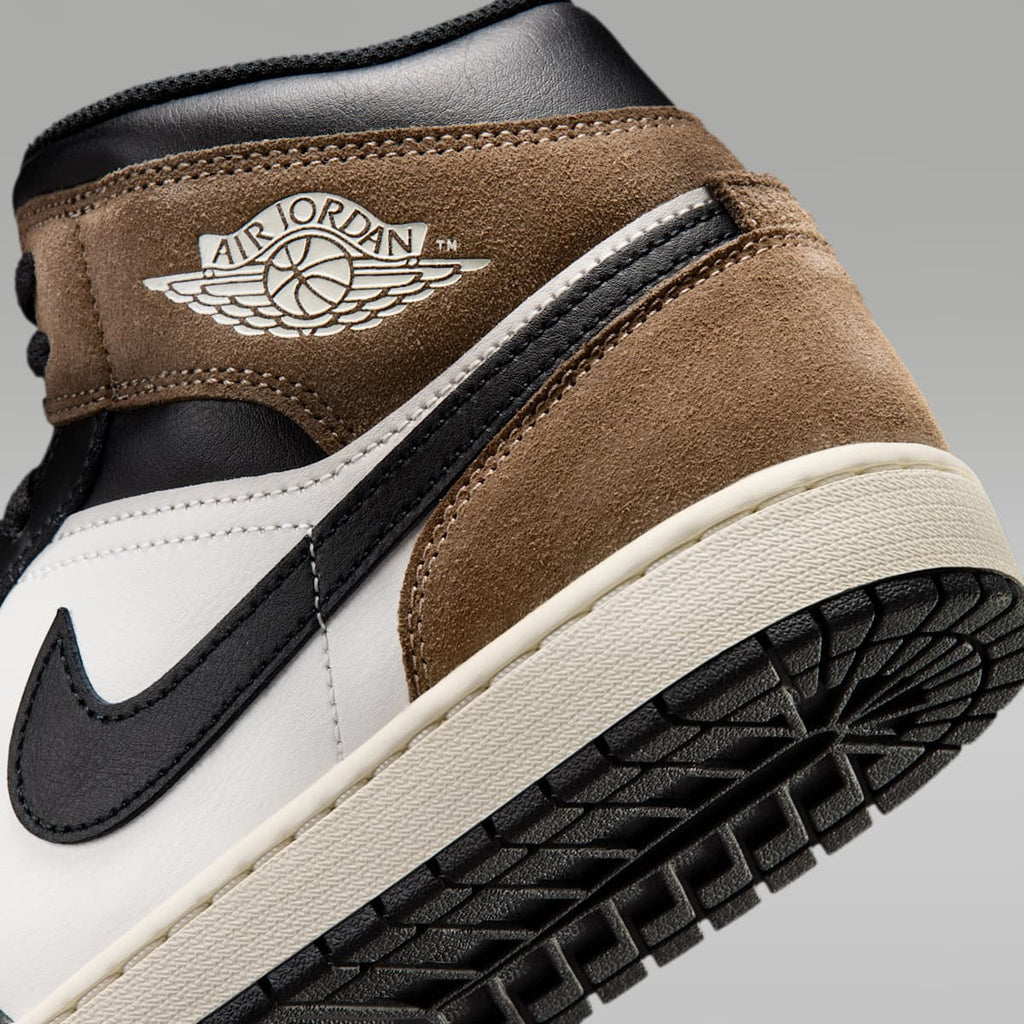 Air Jordan 1 Mid Men's Shoes - Black/Palomino/University Red/Phantom - Image 8
