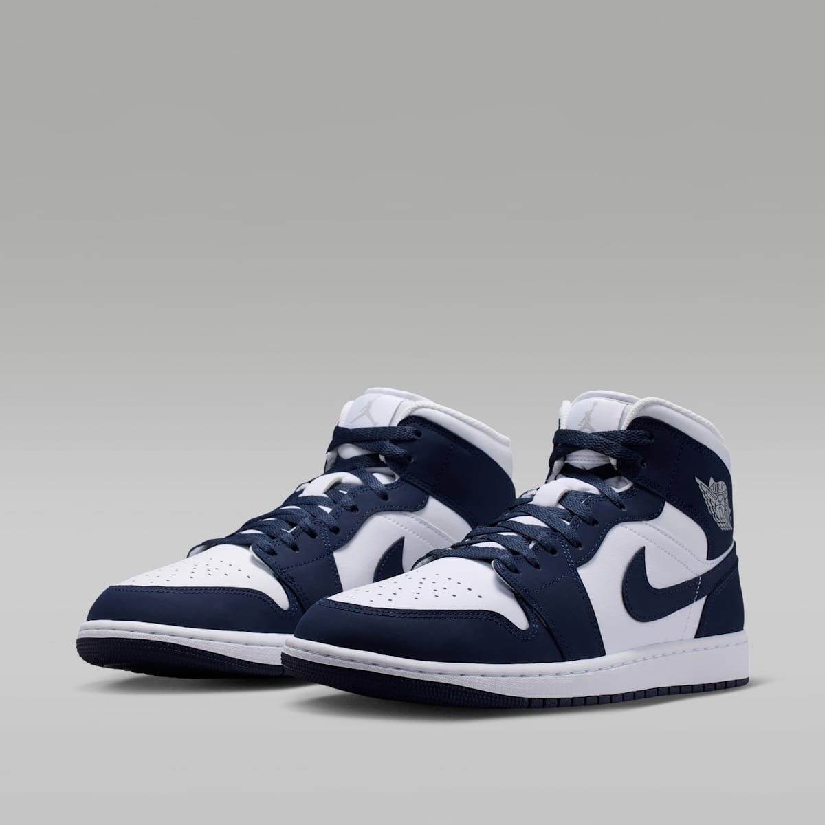 Air Jordan 1 Mid Men's Shoes - Obsidian/White/Grey Fog/Obsidian - Image 5