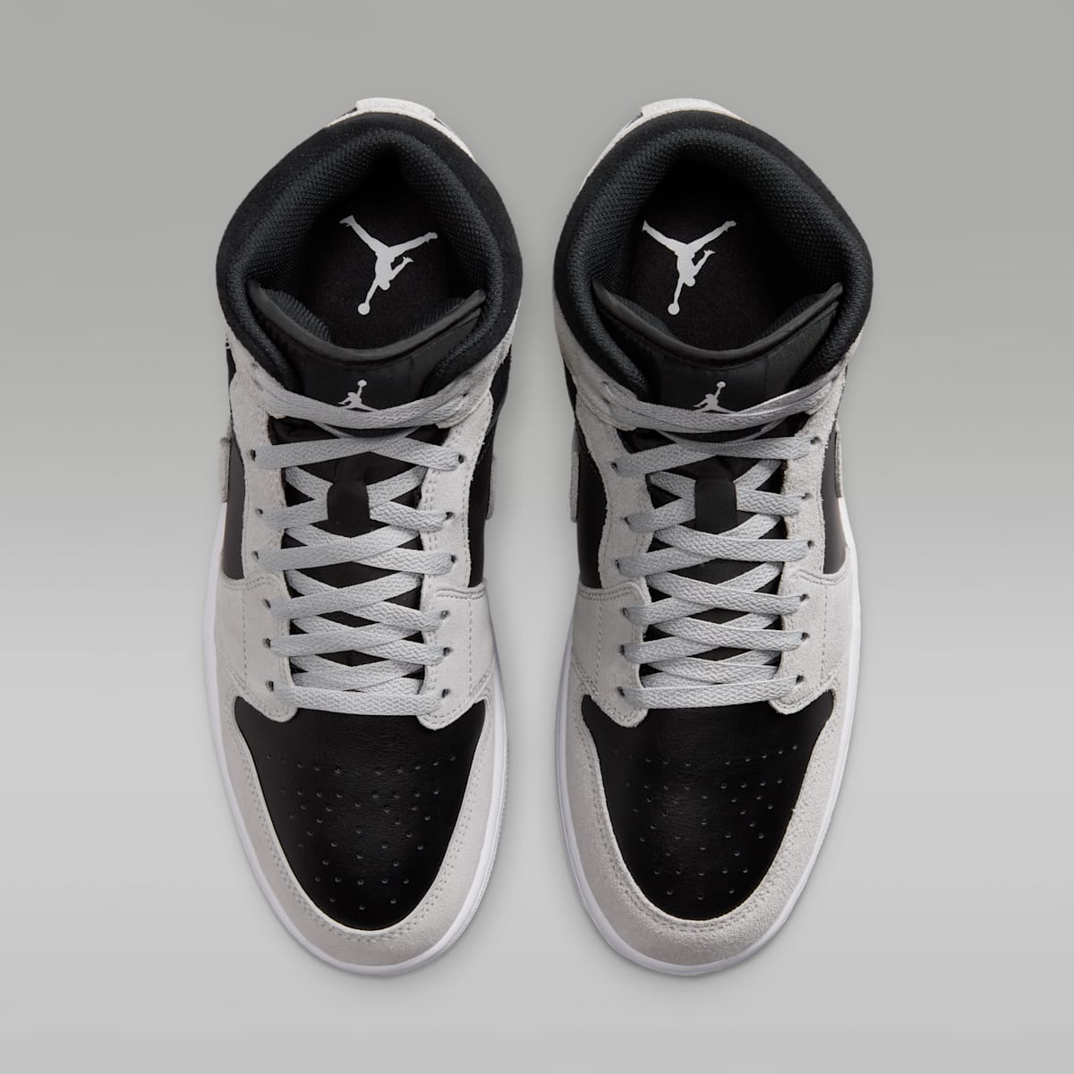 Air Jordan 1 Mid Men's Shoes - Light Smoke Grey/Black/White - Image 4