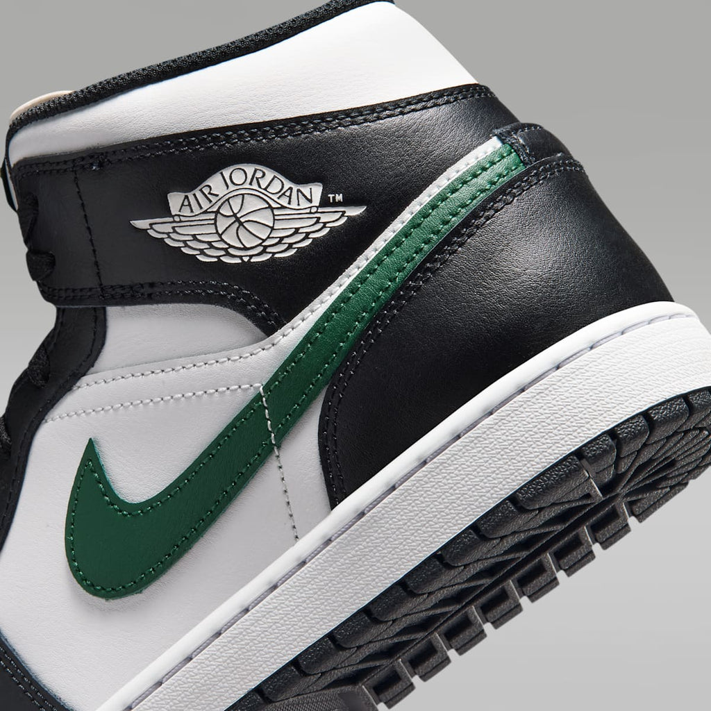 Air Jordan 1 Mid Men's Shoes - Black/Gorge Green/Summit White - Image 8