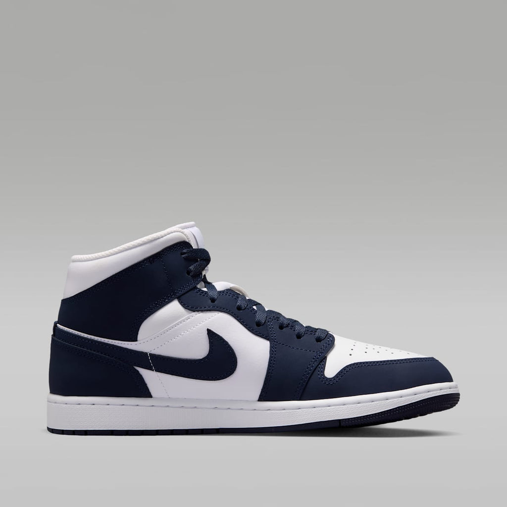Air Jordan 1 Mid Men's Shoes - Obsidian/White/Grey Fog/Obsidian - Image 3