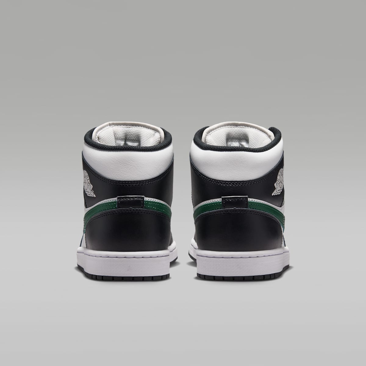 Air Jordan 1 Mid Men's Shoes - Black/Gorge Green/Summit White - Image 6