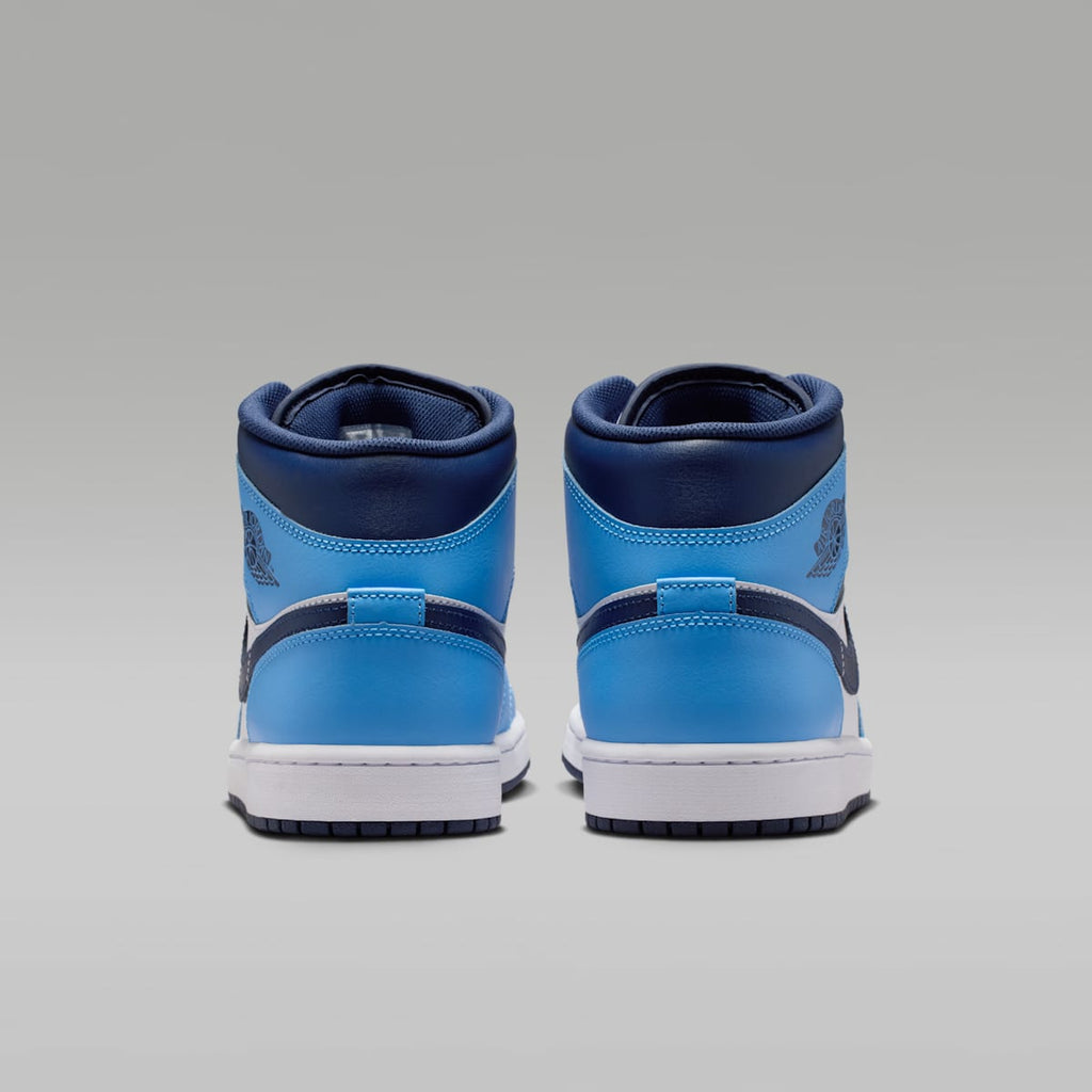 Air Jordan 1 Mid Men's Shoes - University Blue/White/Sail/Midnight Navy - Image 6