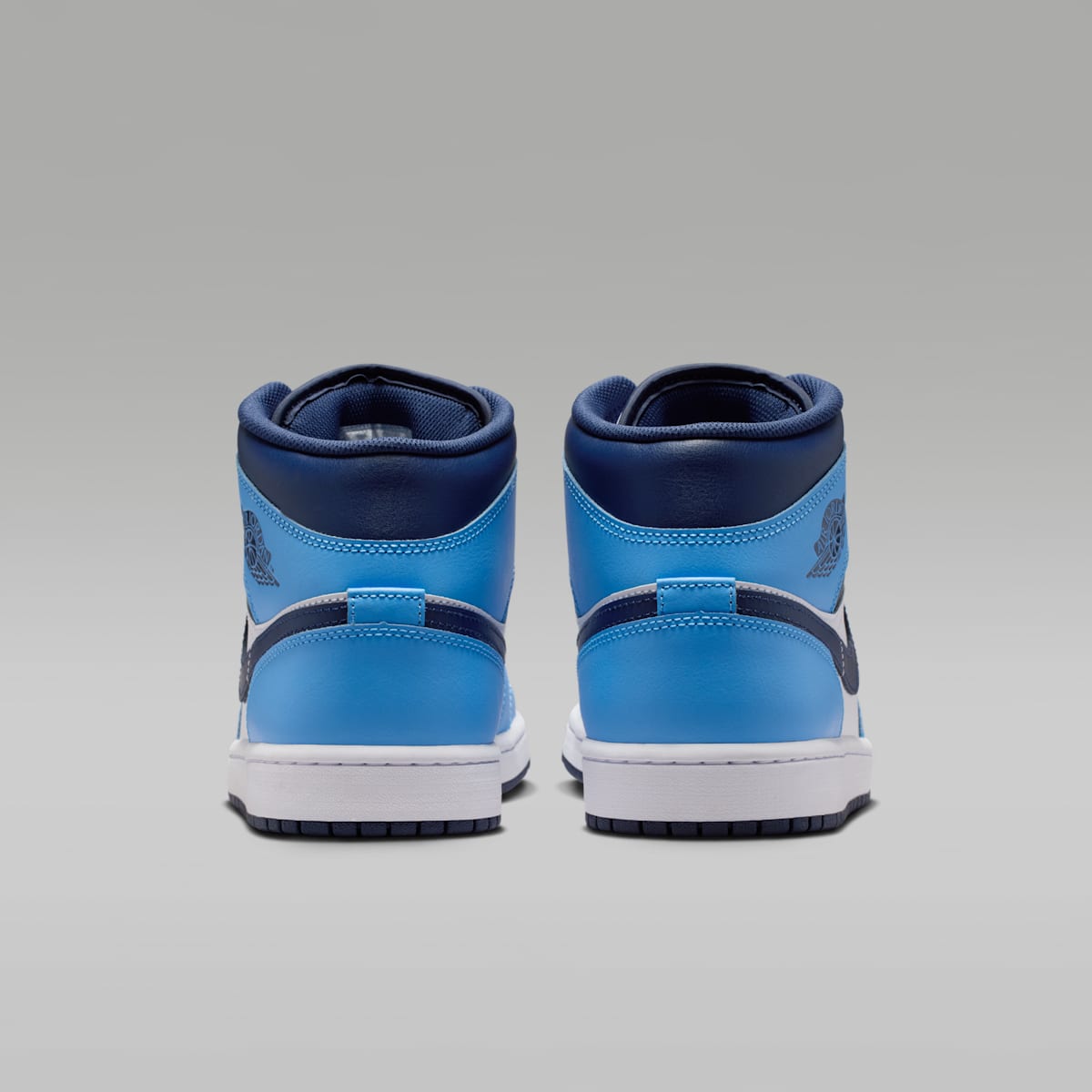 Air Jordan 1 Mid Men's Shoes - University Blue/White/Sail/Midnight Navy - Image 6