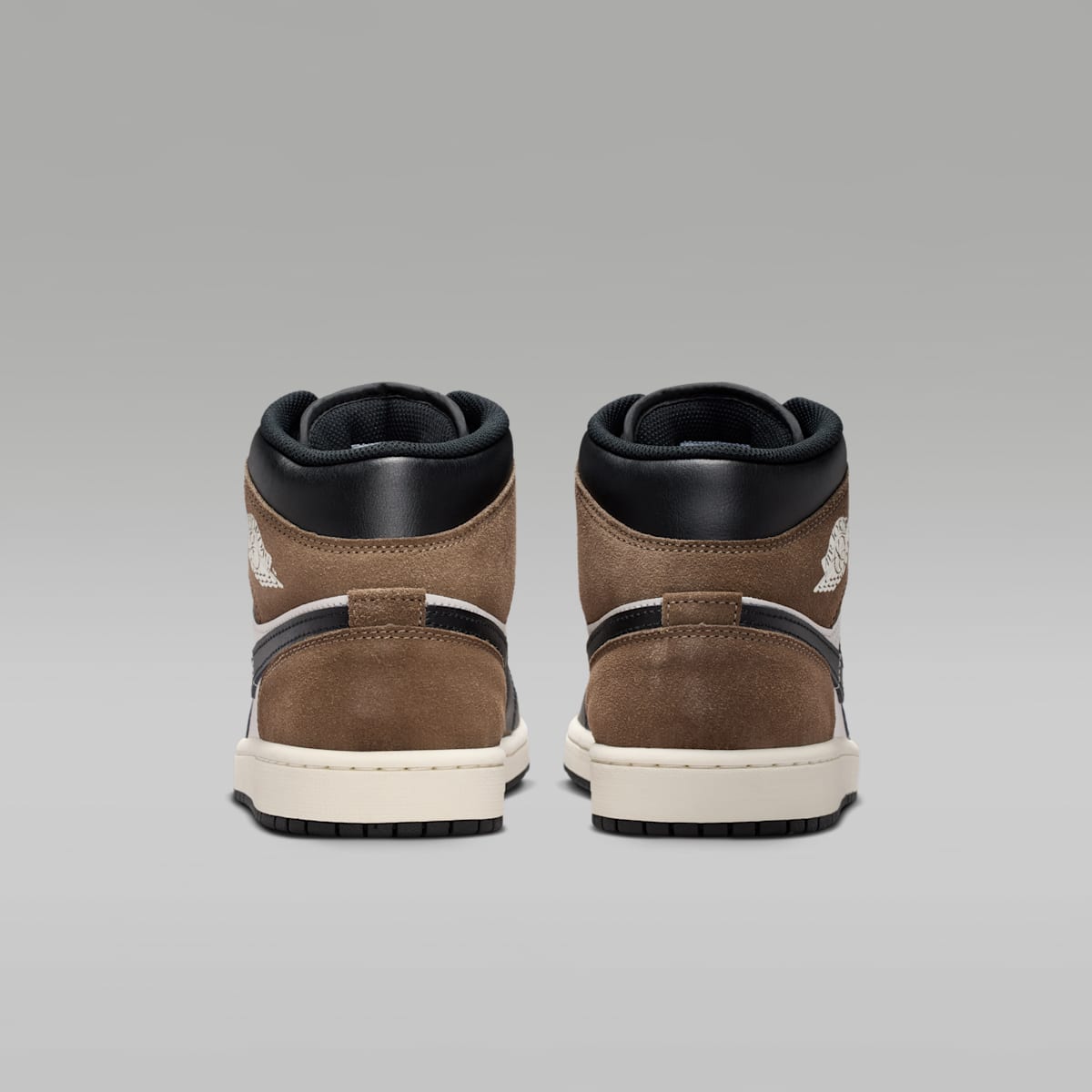Air Jordan 1 Mid Men's Shoes - Black/Palomino/University Red/Phantom - Image 6
