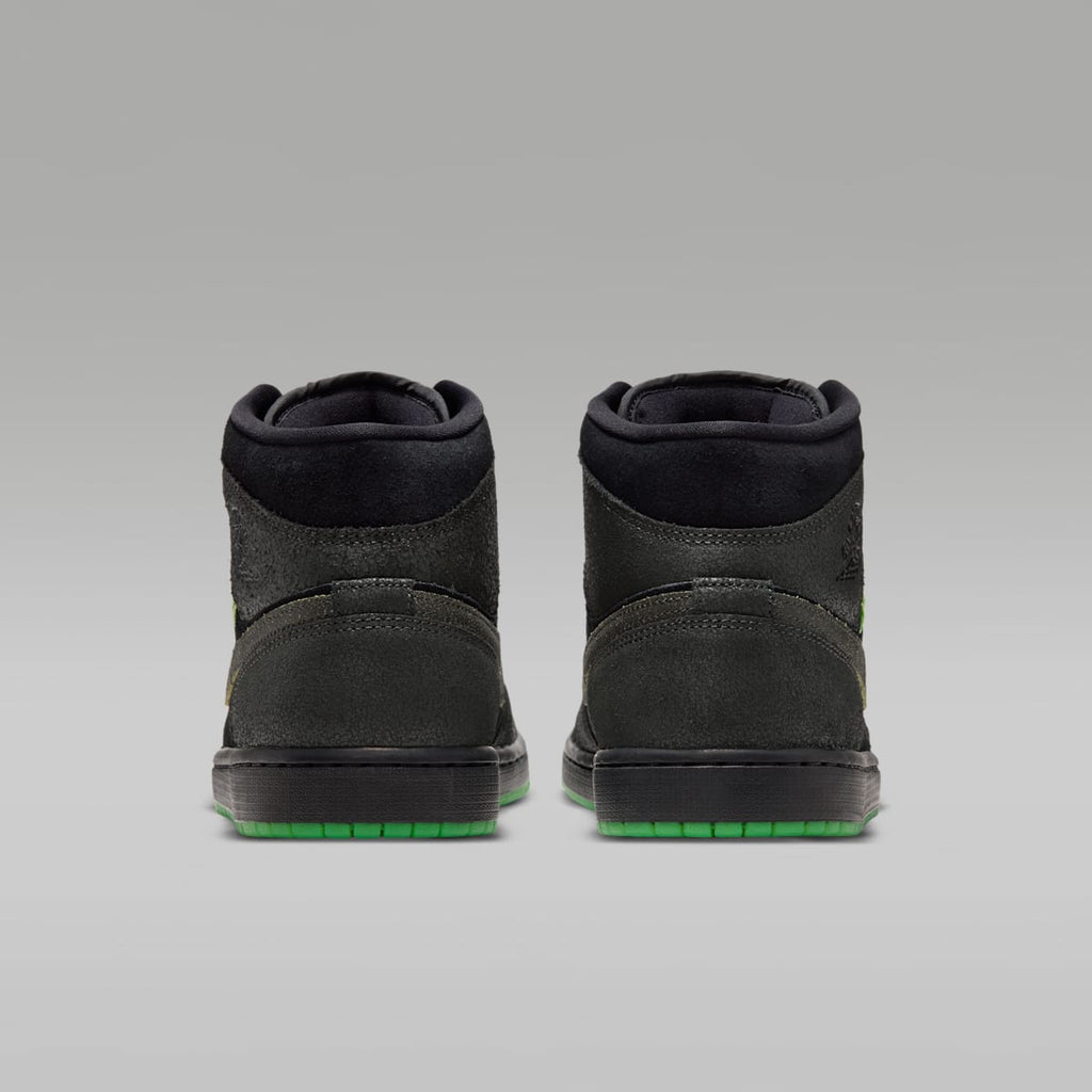 Air Jordan 1 Mid SE Men's Shoes - Black/Sequoia/Scream Green/Black - Image 6