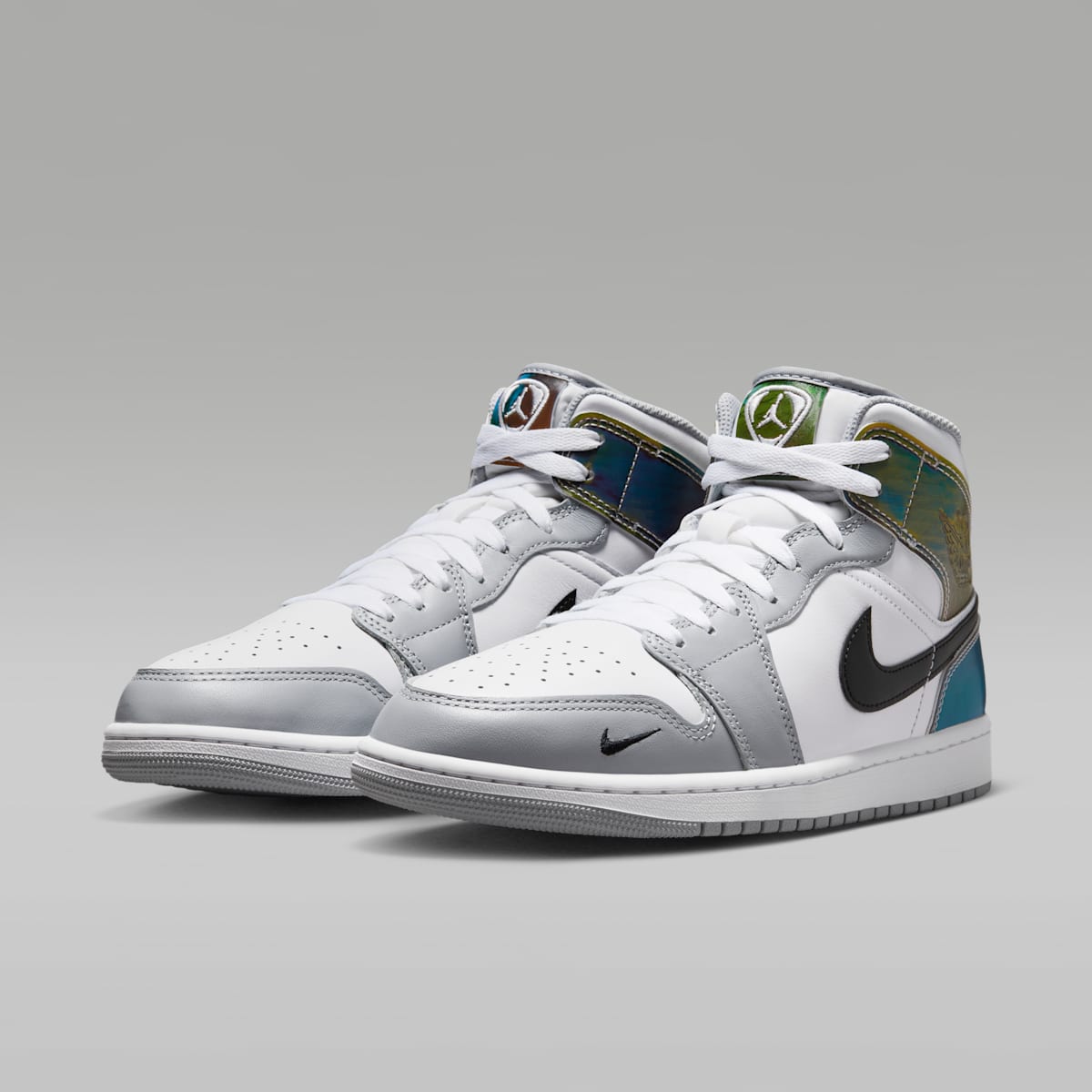 Air Jordan 1 Mid SE Men's Shoes - Multi-Color/White/Wolf Grey/Black - Image 5