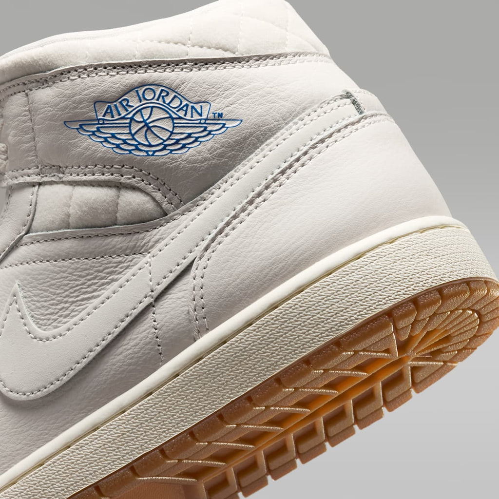 Air Jordan 1 Mid SE Men's Shoes - Phantom/Gum Dark Brown/University Red/Sail - Image 8