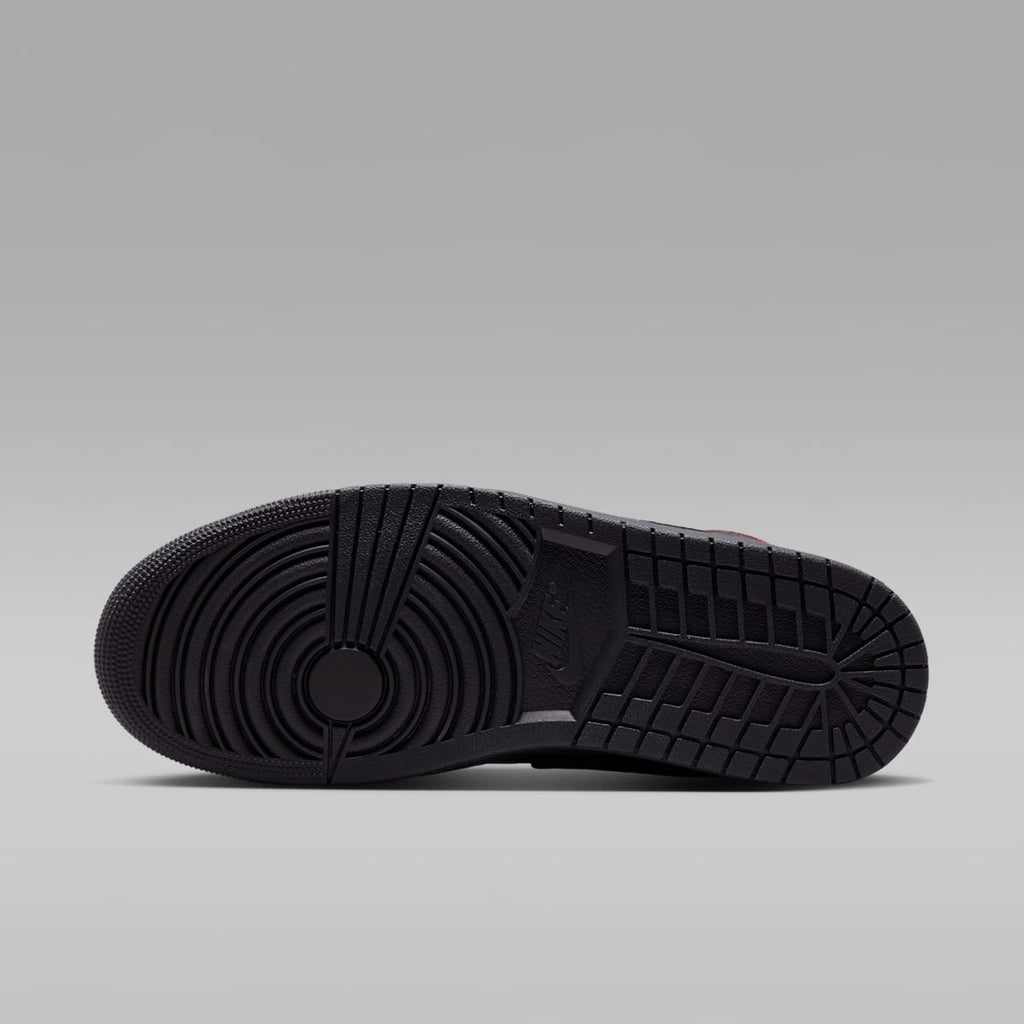 Air Jordan 1 Mid SE Men's Shoes - Black/Black/Tough Red - Image 2