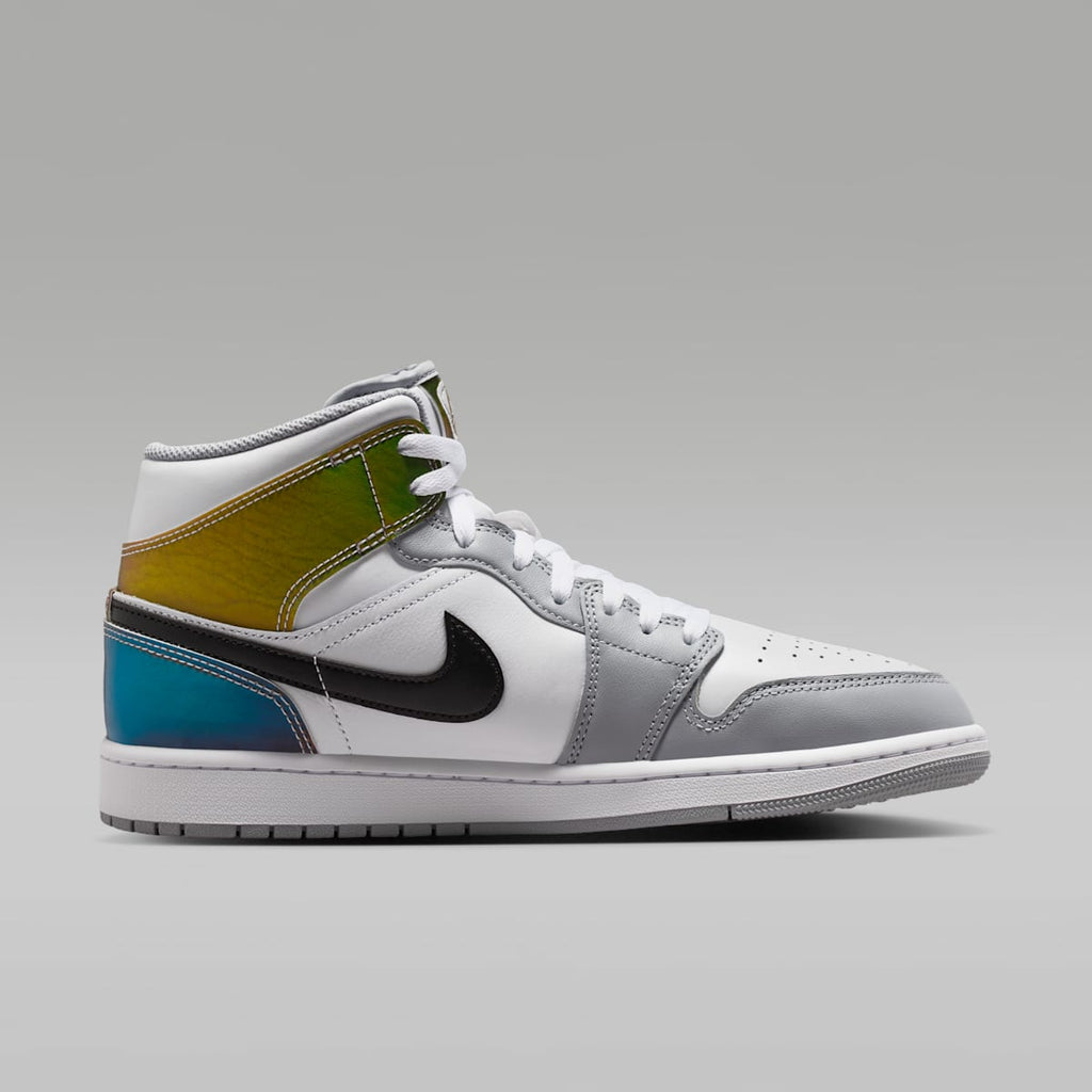 Air Jordan 1 Mid SE Men's Shoes - Multi-Color/White/Wolf Grey/Black - Image 3