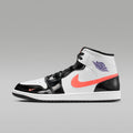Air Jordan 1 Mid SE Men's Shoes - Black/White/Court Purple/Bright Mango - Image 1