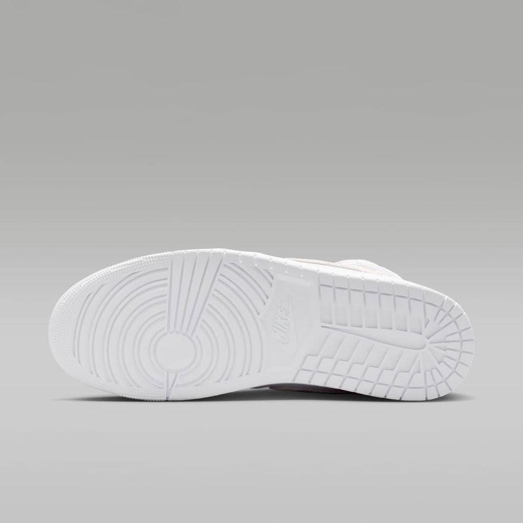 Air Jordan 1 Mid SE Men's Shoes - White/White/White/Field Silver - Image 2