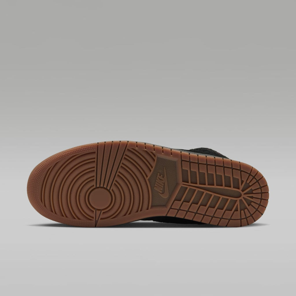 Air Jordan 1 Mid SE Men's Shoes - Black/Gum Medium Brown/Team Red - Image 2