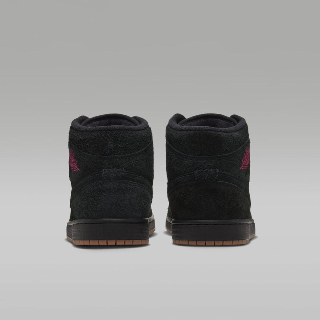 Air Jordan 1 Mid SE Men's Shoes - Black/Gum Medium Brown/Team Red - Image 6