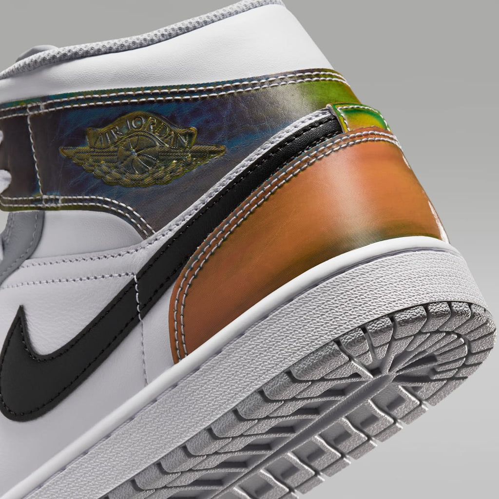 Air Jordan 1 Mid SE Men's Shoes - Multi-Color/White/Wolf Grey/Black - Image 8