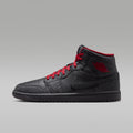 Air Jordan 1 Mid SE Men's Shoes - Black/Black/Tough Red - Image 1