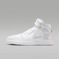 Air Jordan 1 Mid SE Men's Shoes - White/White/White/Field Silver - Image 1