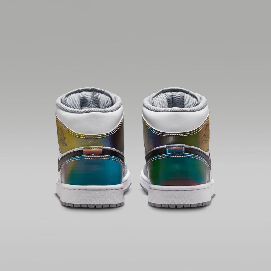Air Jordan 1 Mid SE Men's Shoes - Multi-Color/White/Wolf Grey/Black - Image 6
