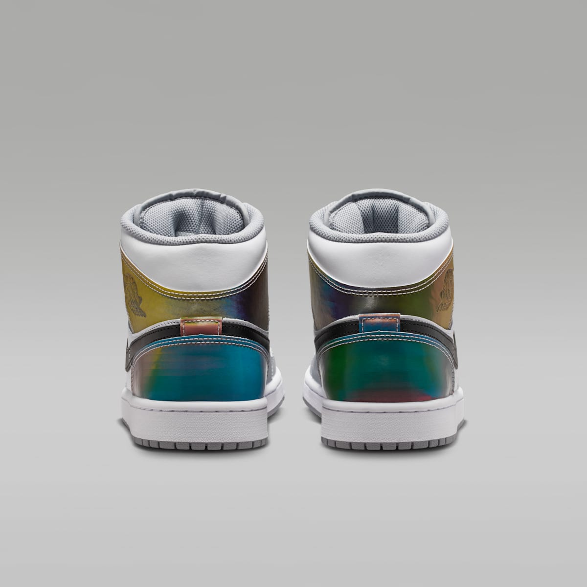 Air Jordan 1 Mid SE Men's Shoes - Multi-Color/White/Wolf Grey/Black - Image 6