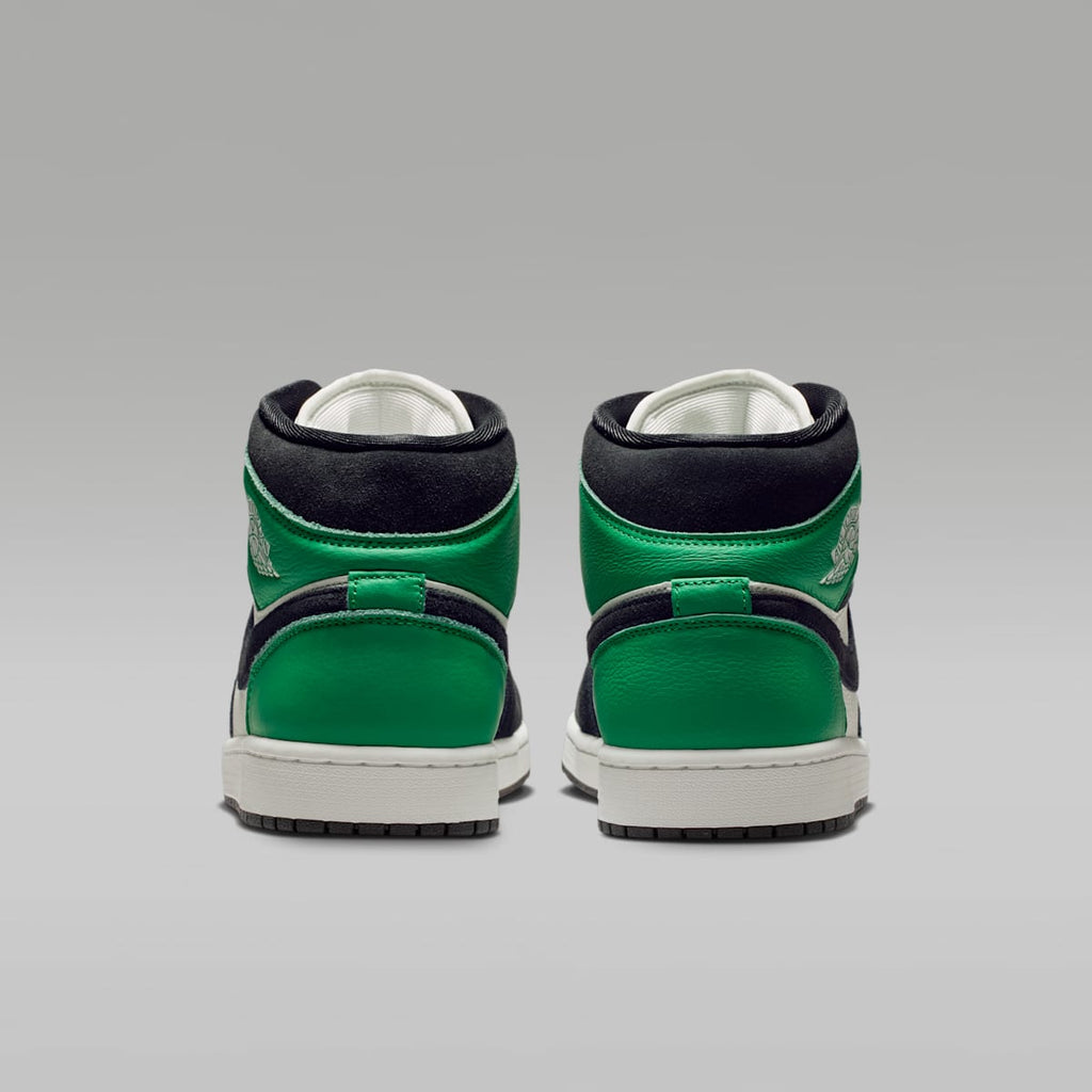 Air Jordan 1 Mid SE Men's Shoes - Summit White/Lucky Green/University Gold/Black - Image 6