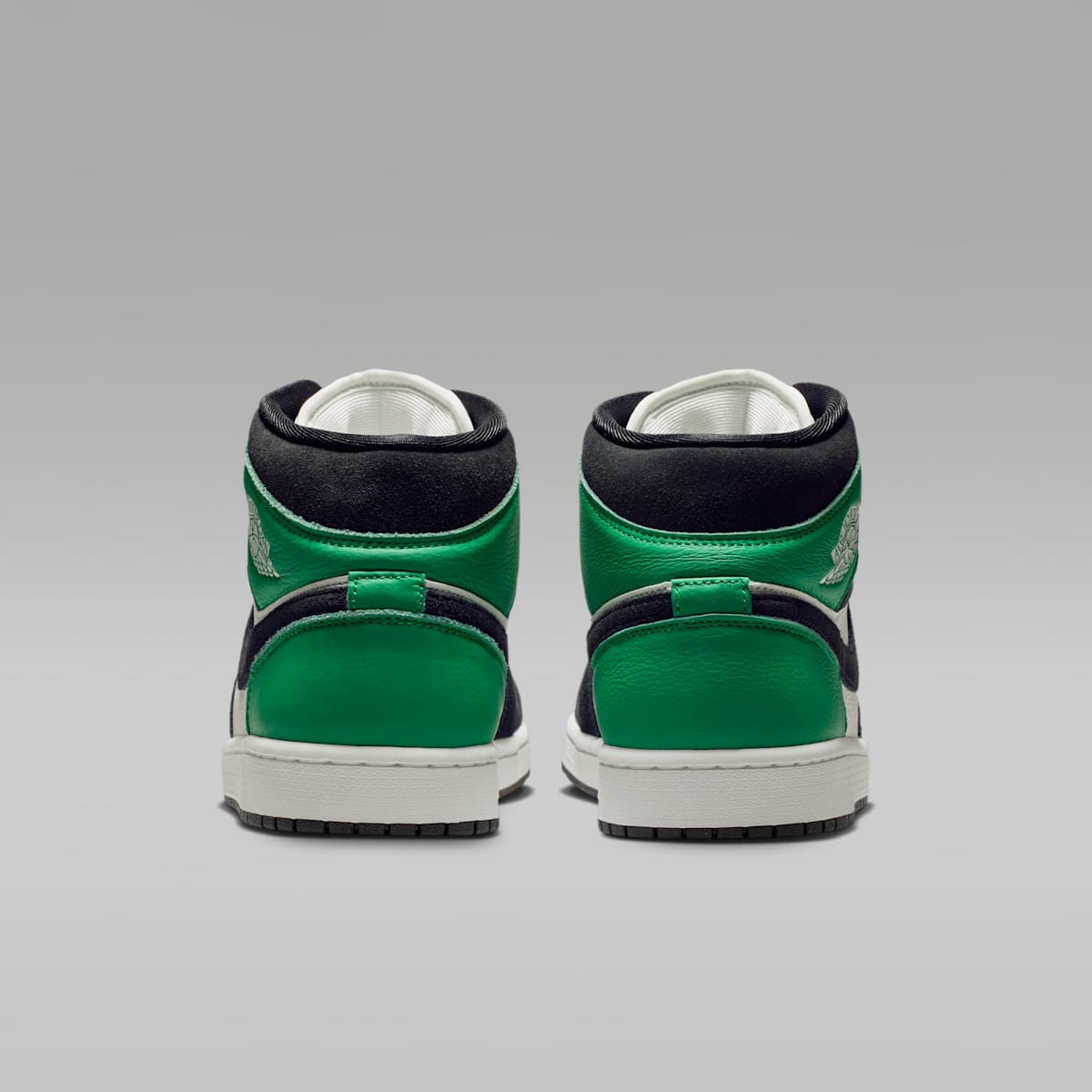 Air Jordan 1 Mid SE Men's Shoes - Summit White/Lucky Green/University Gold/Black - Image 6