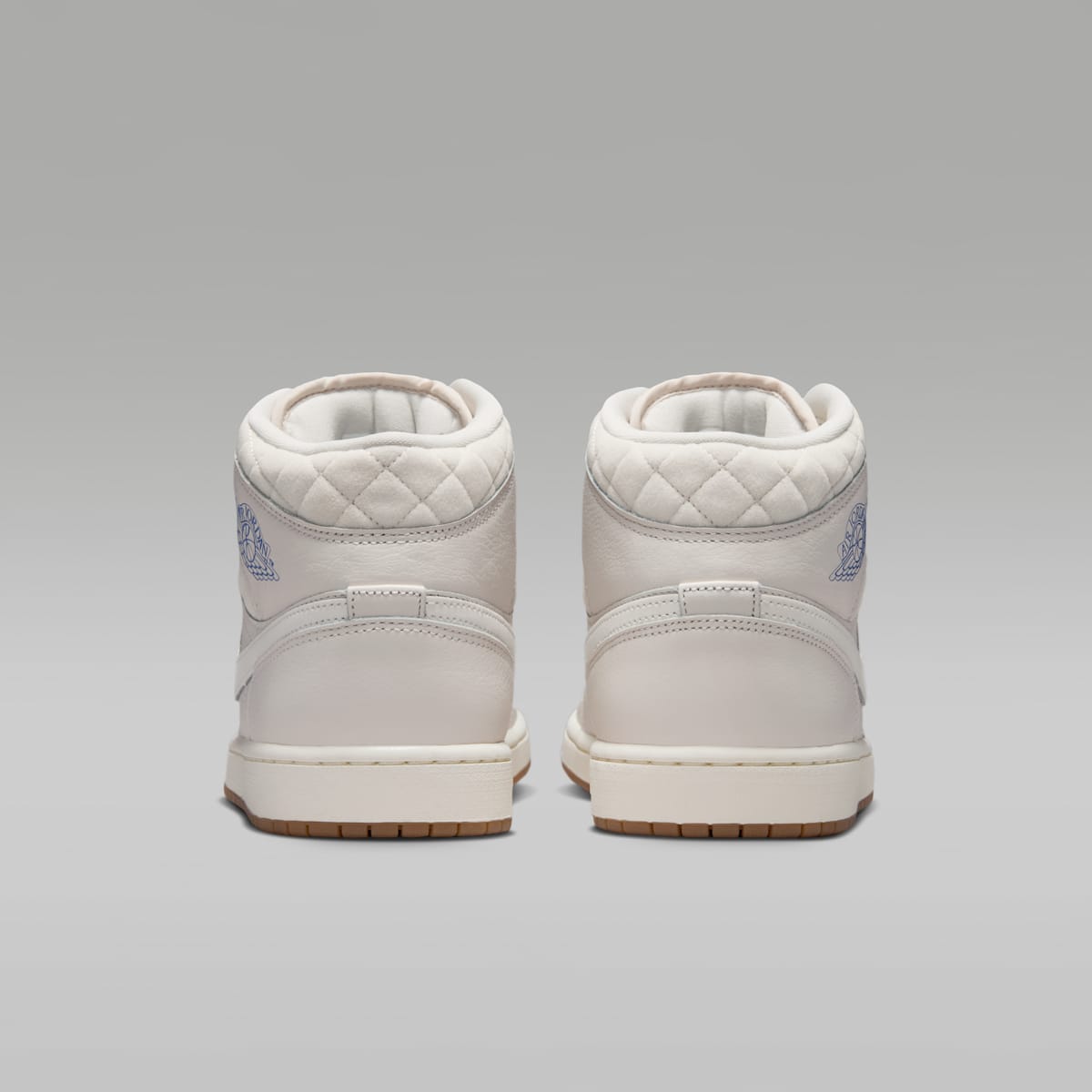 Air Jordan 1 Mid SE Men's Shoes - Phantom/Gum Dark Brown/University Red/Sail - Image 6