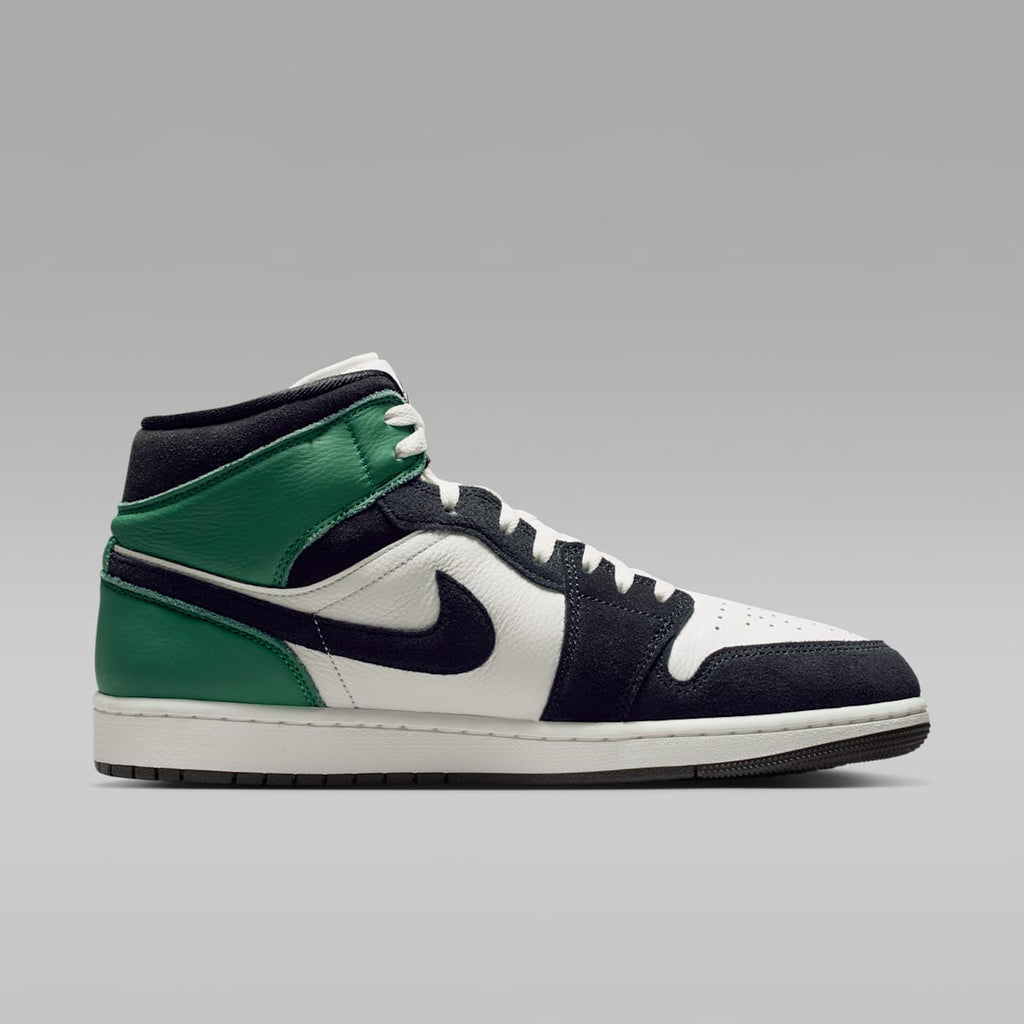Air Jordan 1 Mid SE Men's Shoes - Summit White/Lucky Green/University Gold/Black - Image 3