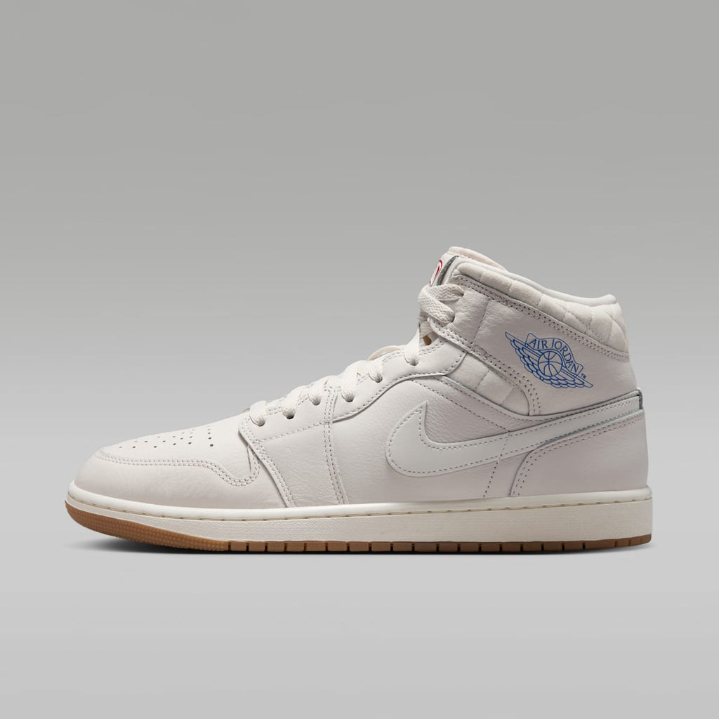 Air Jordan 1 Mid SE Men's Shoes - Phantom/Gum Dark Brown/University Red/Sail - Image 1