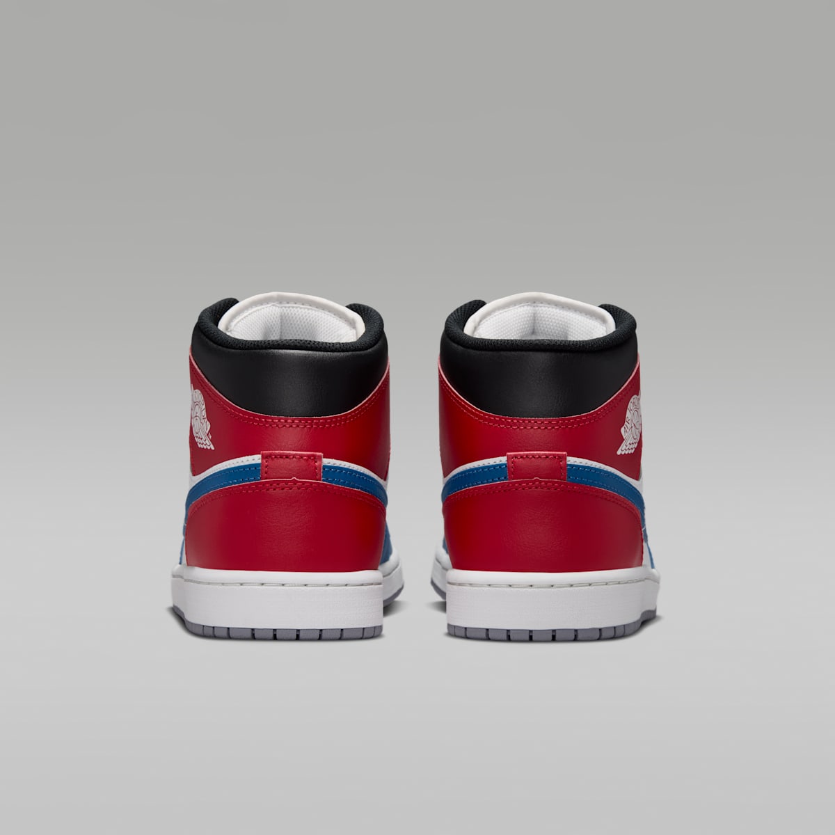 Air Jordan 1 Mid Men's Shoes - True Blue/Varsity Red/Black/Summit White - Image 6