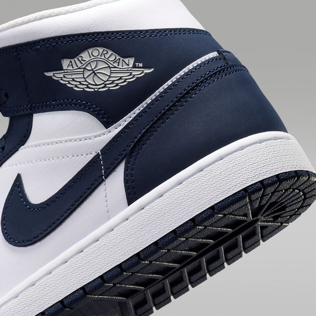 Air Jordan 1 Mid Men's Shoes - Obsidian/White/Grey Fog/Obsidian - Image 8