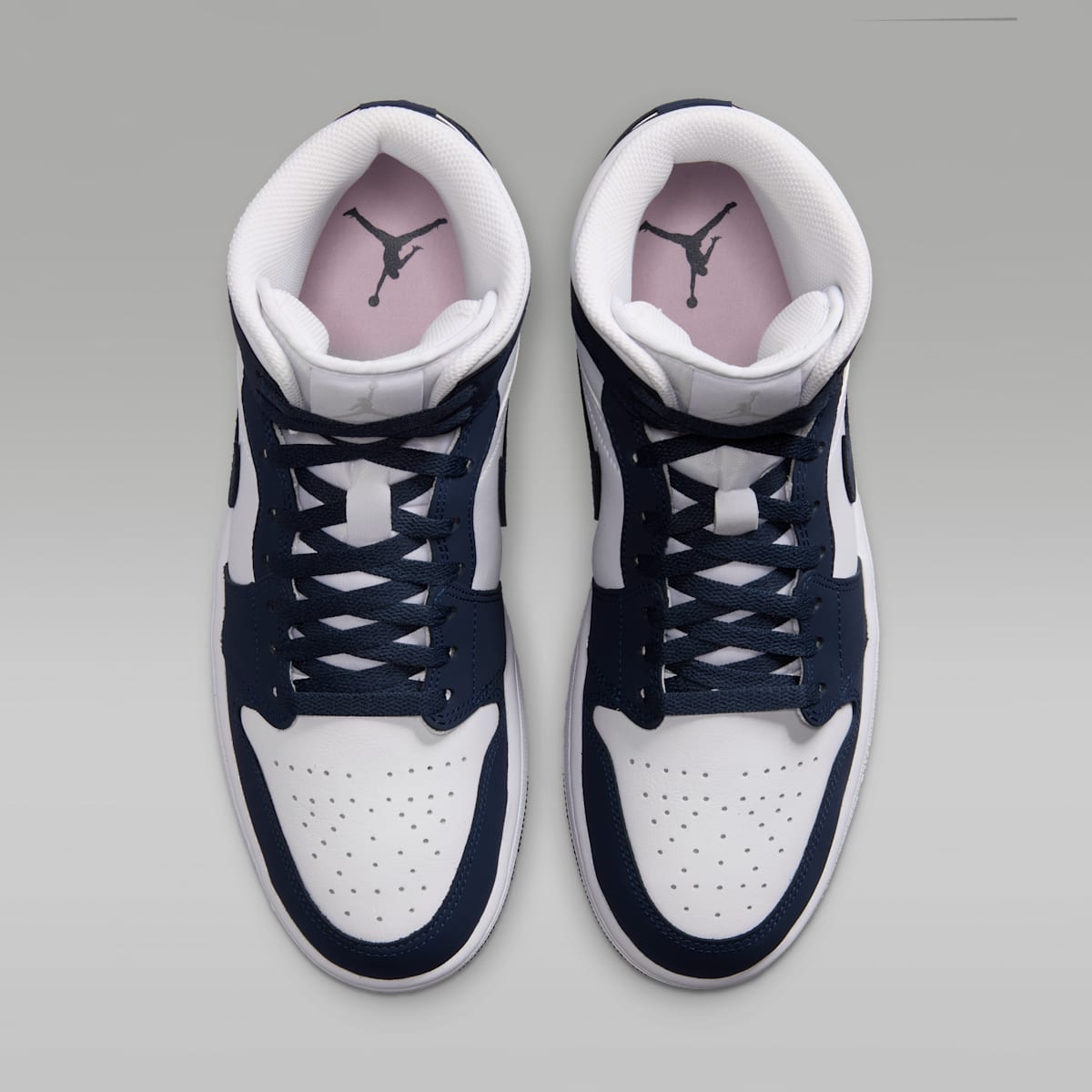 Air Jordan 1 Mid Men's Shoes - Obsidian/White/Grey Fog/Obsidian - Image 4