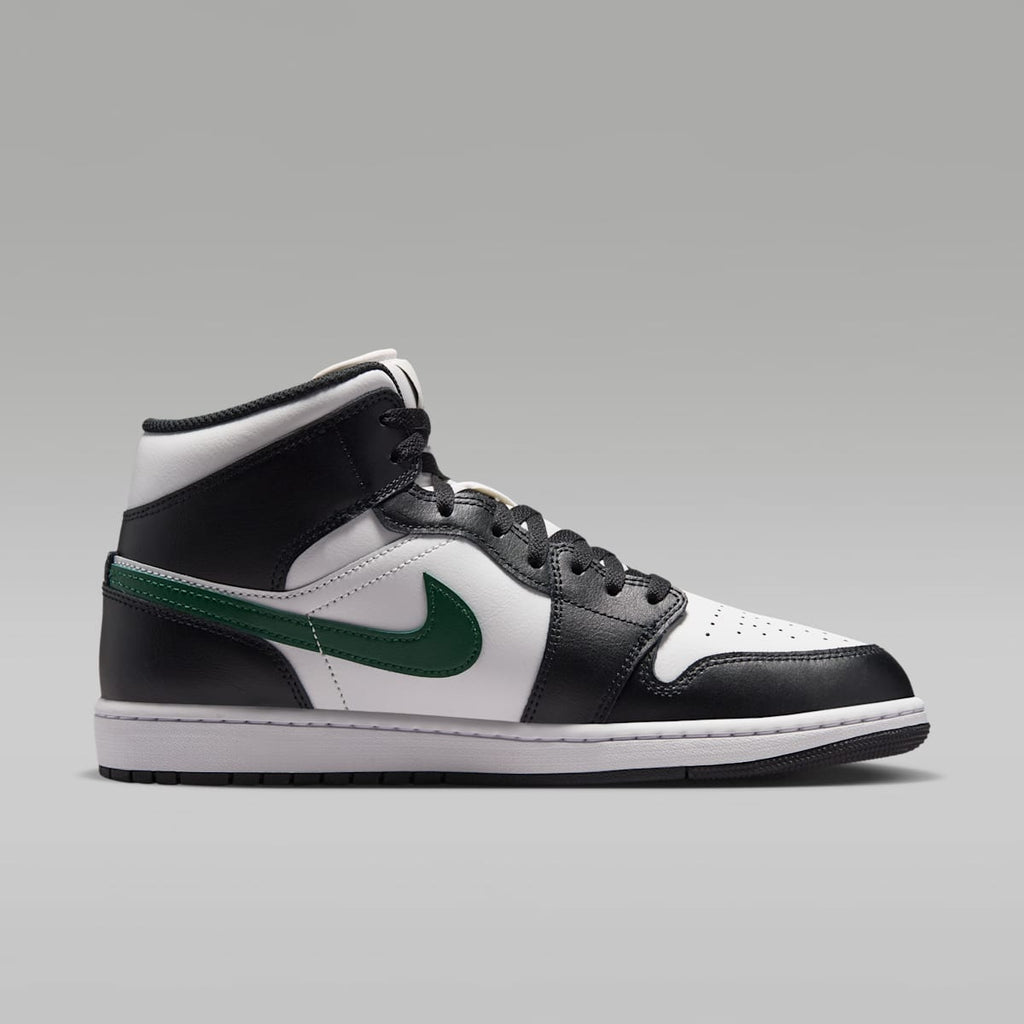 Air Jordan 1 Mid Men's Shoes - Black/Gorge Green/Summit White - Image 3