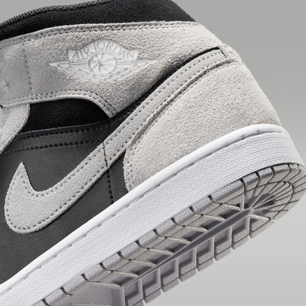 Women's Air Jordan 1 Mid Men's Shoes - Light Smoke Grey/Black/White