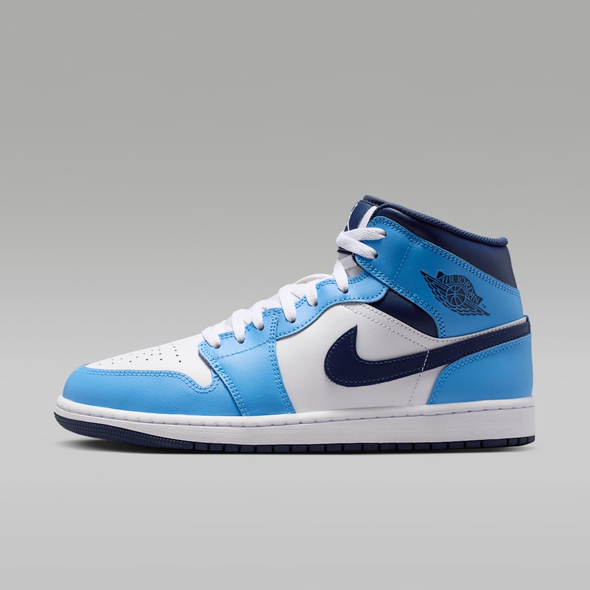 Air Jordan 1 Mid Men's Shoes - University Blue/White/Sail/Midnight Navy - Image 1