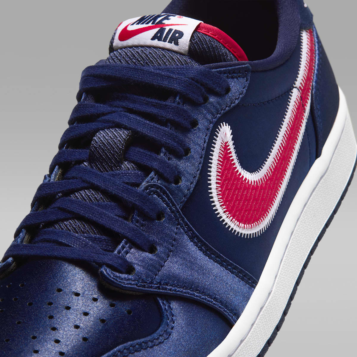 Air Jordan 1 Retro Low OG "Howard" Men's Shoes - College Navy/White/University Red - Image 7