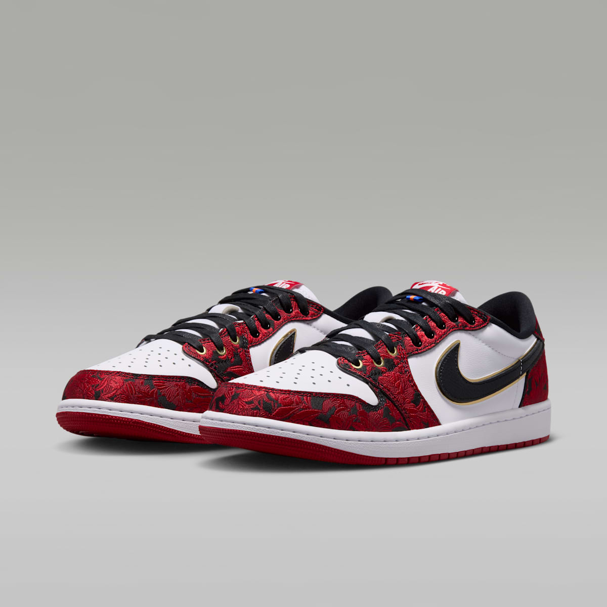 Air Jordan 1 Retro Low OG "Garden" Men's Shoes - Black/Summit White/Laser Fuchsia/Varsity Red - Image 5