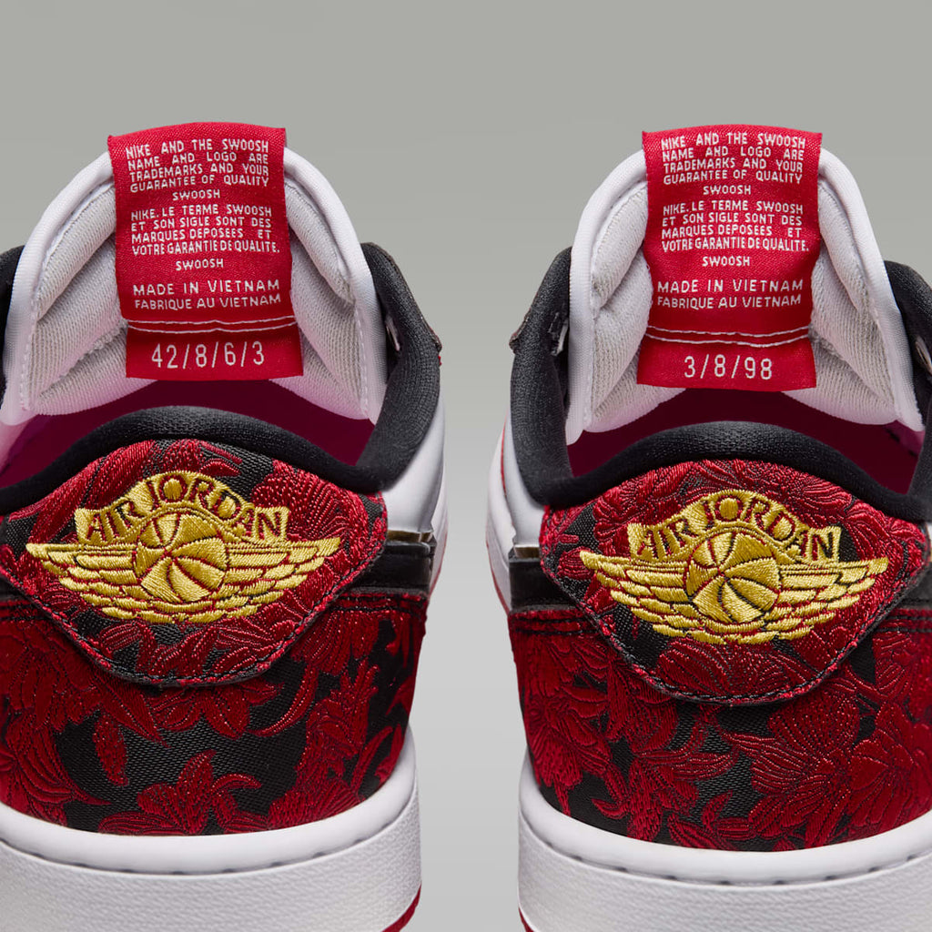 Air Jordan 1 Retro Low OG "Garden" Men's Shoes - Black/Summit White/Laser Fuchsia/Varsity Red - Image 9