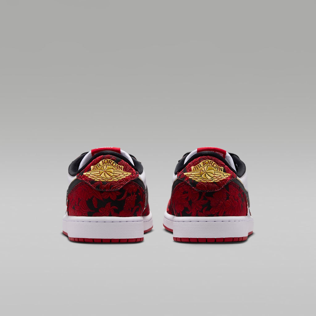Air Jordan 1 Retro Low OG "Garden" Men's Shoes - Black/Summit White/Laser Fuchsia/Varsity Red - Image 6