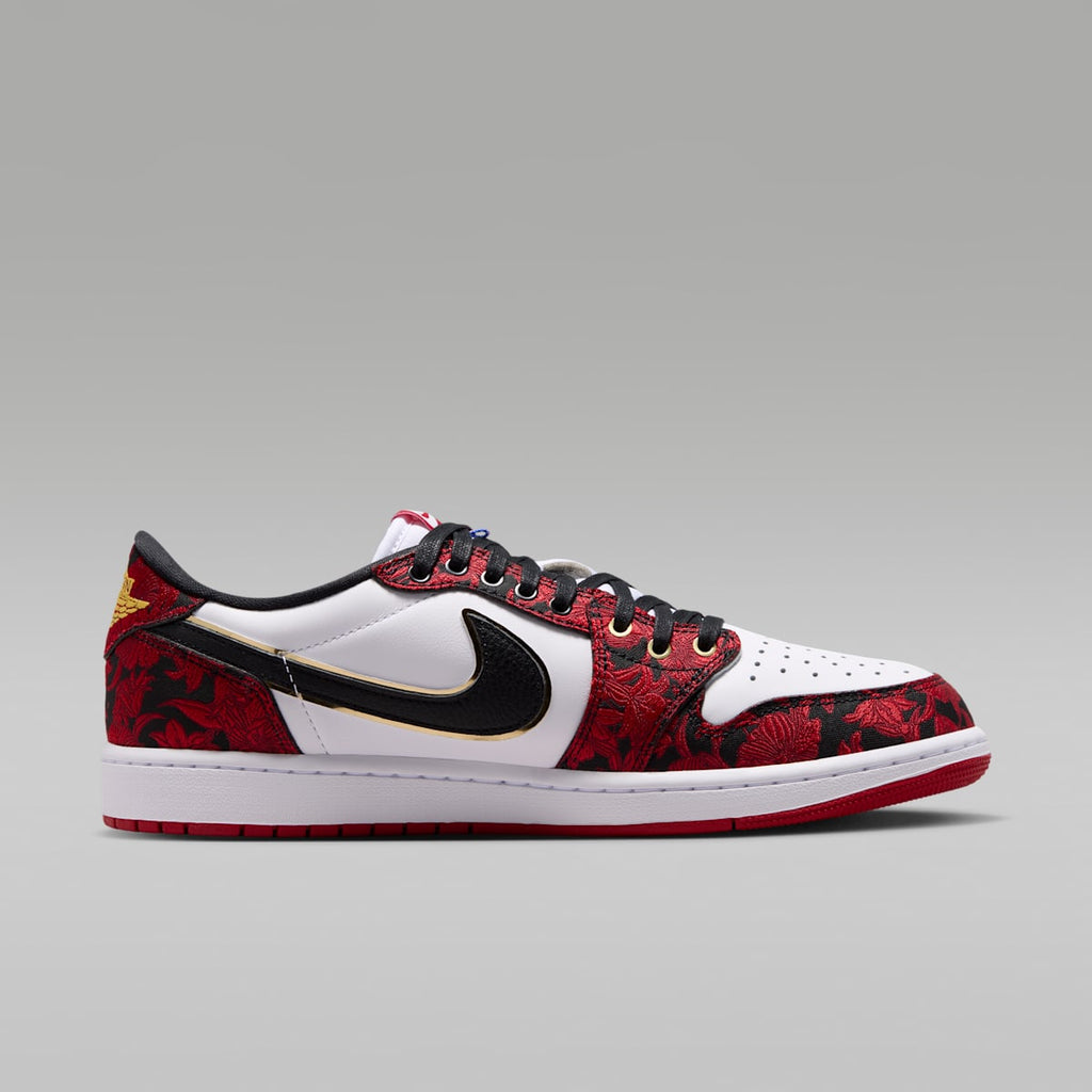 Air Jordan 1 Retro Low OG "Garden" Men's Shoes - Black/Summit White/Laser Fuchsia/Varsity Red - Image 3
