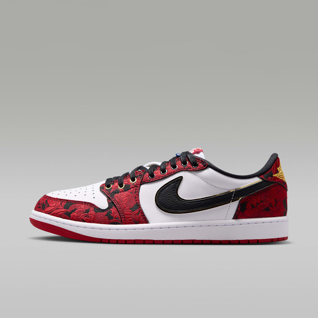 Air Jordan 1 Retro Low OG "Garden" Men's Shoes - Black/Summit White/Laser Fuchsia/Varsity Red - Image 1