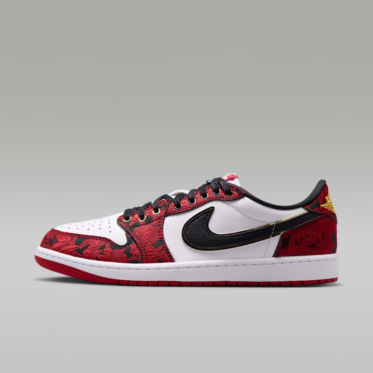 Air Jordan 1 Retro Low OG "Garden" Men's Shoes - Black/Summit White/Laser Fuchsia/Varsity Red - Image 1