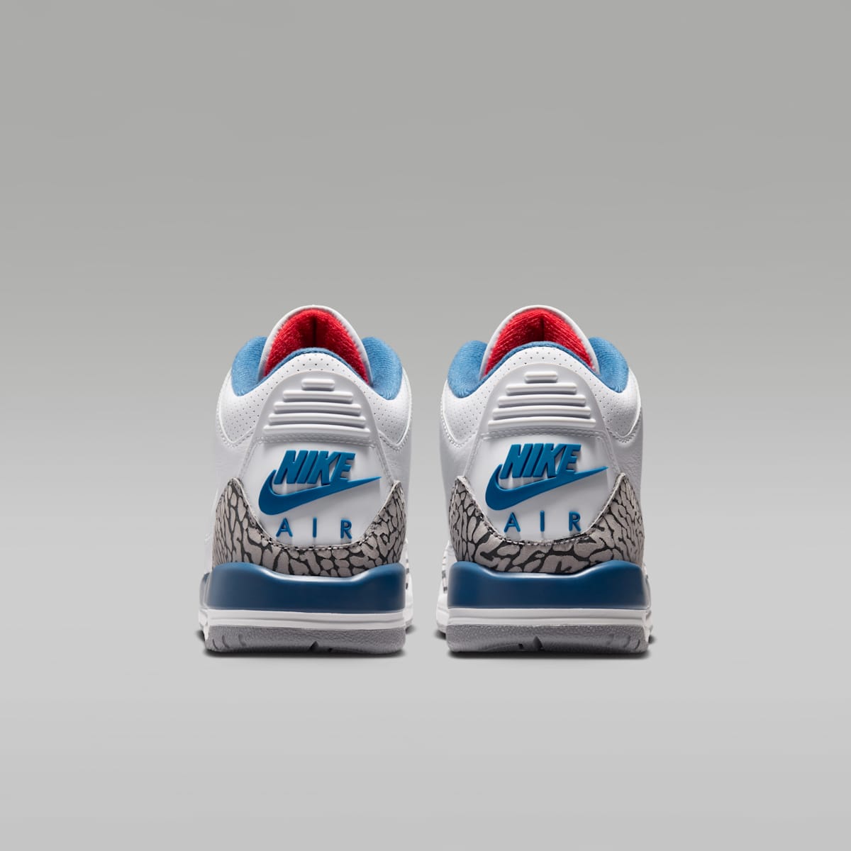 Air Jordan 3 Retro "True Blue" Big Kids' Shoes - White/True Blue/Cement Grey/Fire Red - Image 6