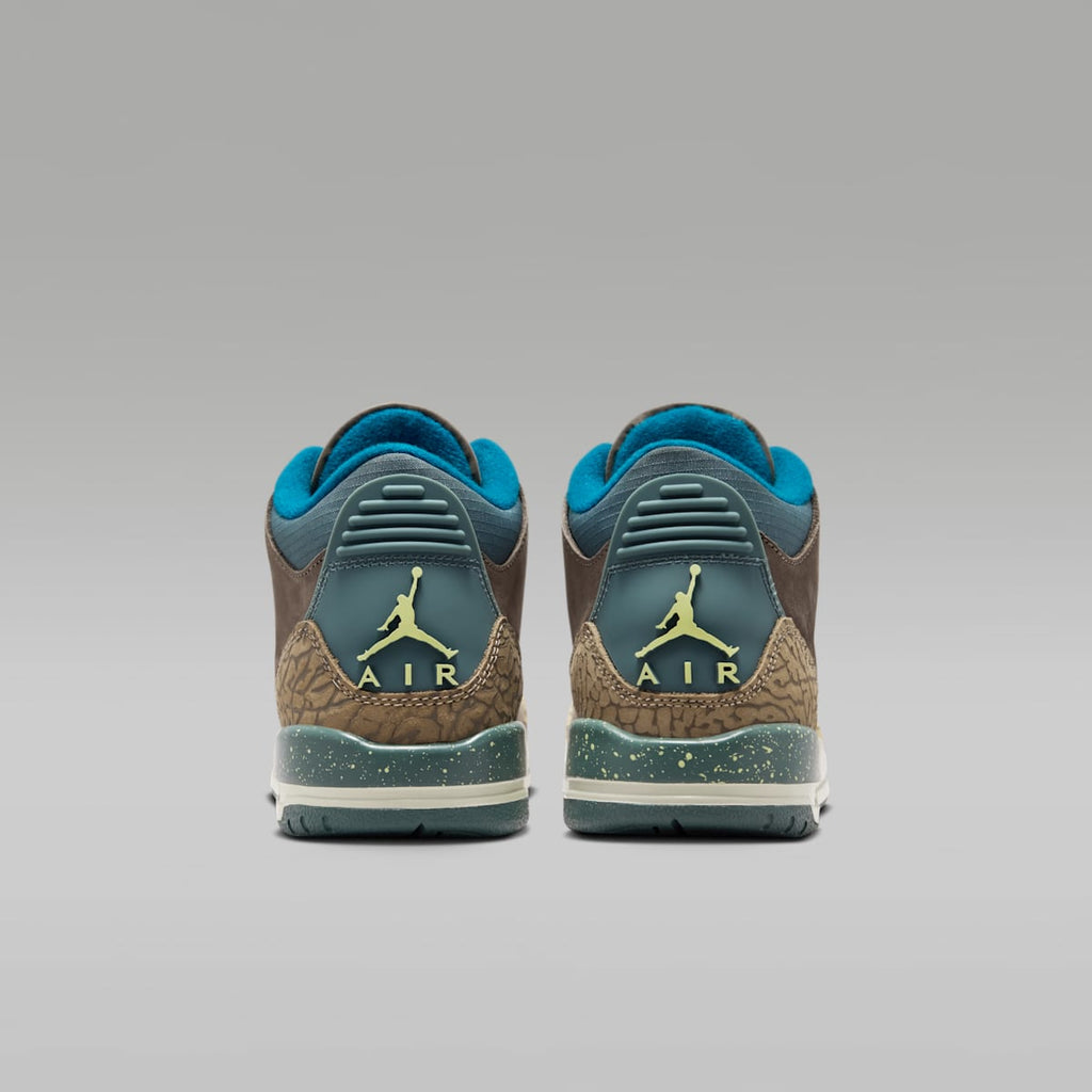 Air Jordan 3 Retro Big Kids' Shoes - Olive Grey/Khaki/Sea Glass/Green Abyss